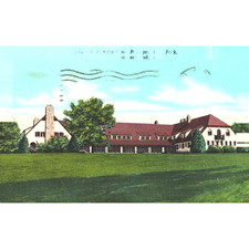 Postcard Indiana Angola Potawatomi Inn Pokagon State Park Chrome Era