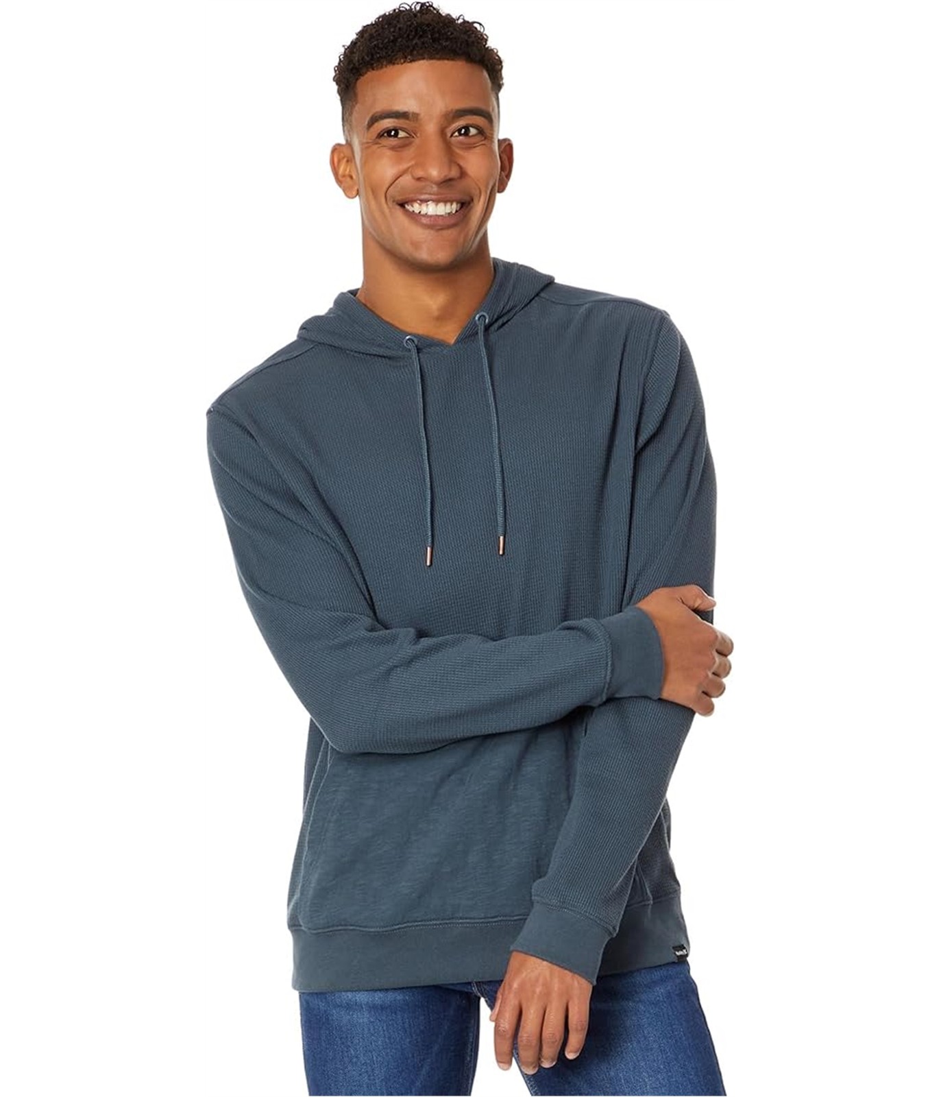 Мужской термопуловер Hurley с капюшоном серый Маленький 5090₽