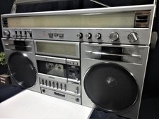 National RX-5650 Boombox FM AM Stereo Cassette Recorder 10W Output Fully Works
