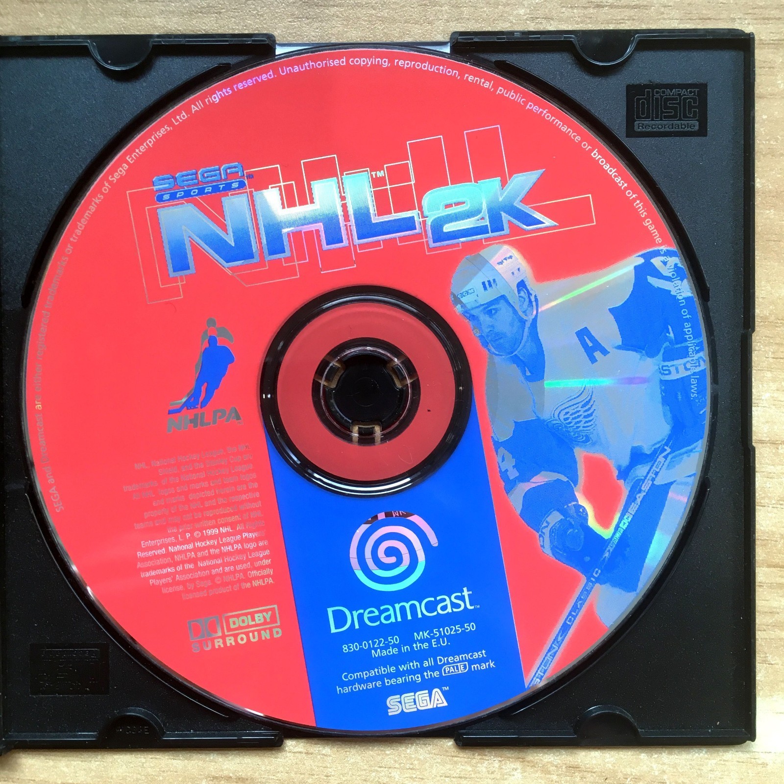 NHL 2K - DISQUE SEUL 100% ORIGINALE SEGA DREAMCAST PAL EURO - Disc Only / Disk