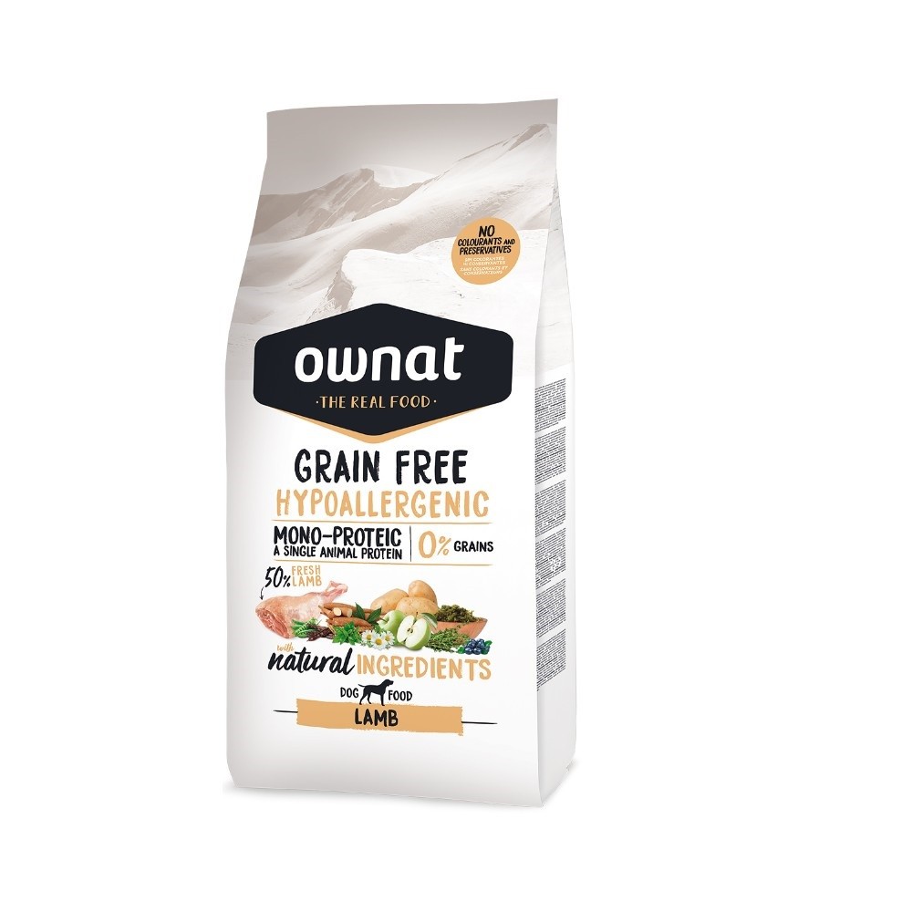 Ownat Grain Free Hypoallergenic Dog Lamb 3 kg