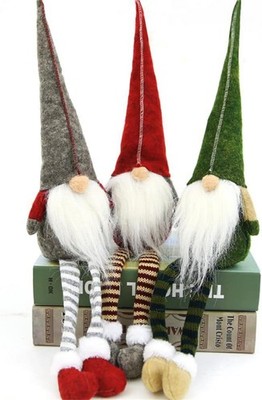 BWFY 3pcs Long Legs Rudolph Doll Christmas Decor