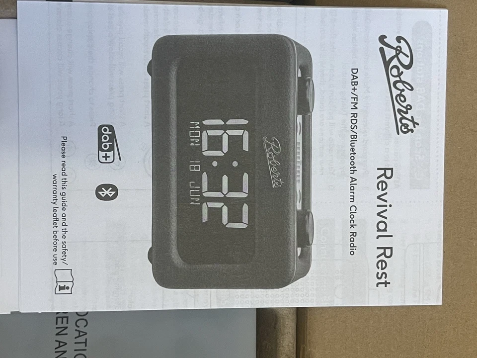 Roberts Radio REV-RESTBK Revival Rest FM/DAB+ Bluetooth Alarm Clock Radio - Image 4 of 4
