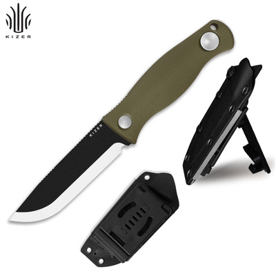 Kizer Polaris Fixed Knife 1095 Blade G10 Handle With Sheath Survival 1100A2