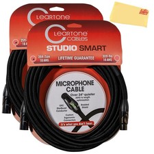 Cleartone 25-Foot Studio Smart Microphone Cable, 18 AWG - 2 Pack