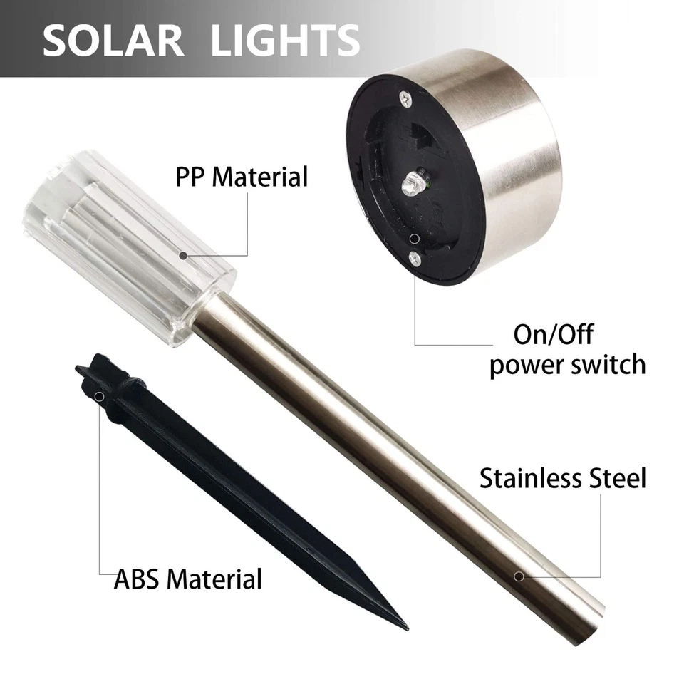 White Morning Stainless Steel Landscape Lighting for Outside Garden Sidewalk ... - Image 2 of 4