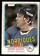 1981-82 O-Pee-Chee Vintage OPC Set Break Andre Dupont Quebec Nordiques #273