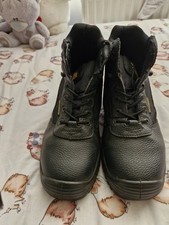 EarthWorks Hammer Mens Lace Up Black Safety Boots UK7 EU41