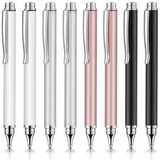 8 Pieces Capacitive Stylus Pens for Touch Screen, 4.92 inches, Silver