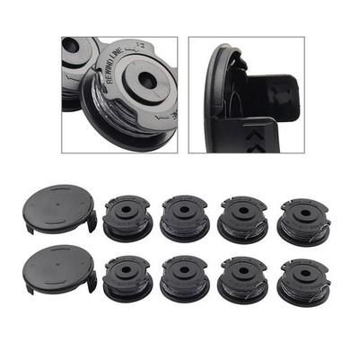 8x Rasentrimmer-Spule mit Abdeckung für Easy Grass Cut 18-230 18 23