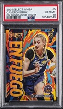 2024 PANINI SELECT WNBA EN FUEGO GOLD PRIZM #5 CAMERON BRINK 7/10 PSA 10