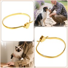 Heart Urn Bracelet For Cats Dogs Ashes Stainless Steel Waterproof Gold 