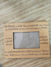 Wood Mother Mom Sentiment Picture Frame 4x6 Engraved Quote Rustic Gift Decor