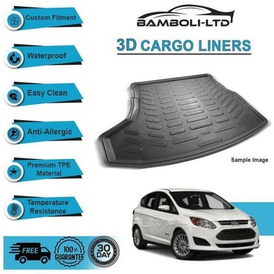 Fit for FORD C-MAX 5 KOLTUK 2011-2019, Rear Liner Rubber 3D Cargo Trunk Mat