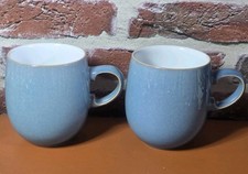 Denby Azure große Curve Tasse blau, super Zustand x 2 Sekunden