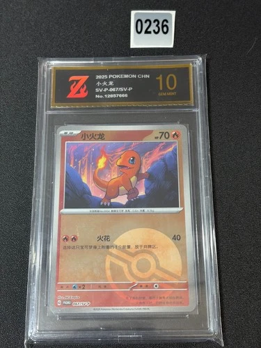 2025 Pokemon Cards CHN. PROMO Charmander 067/SV-P Grade 10