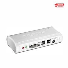 TRENDnet 2-Port DVI/USB KVM Switch Kit with Audio (Includes 2x KVM cables)