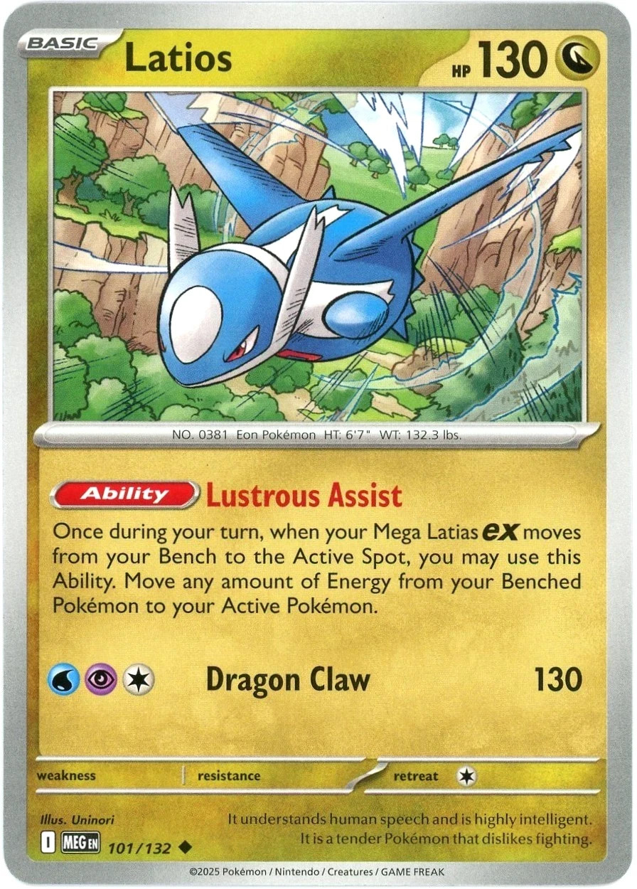 Latios 101/132  - Mega Evolution - NM - Pokemon