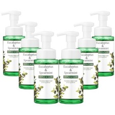 6 Pack Eucalyptus Mint Foaming Hand Soap with Pump Care Moisturizing Liquid G...