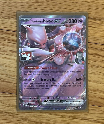 Pokemon TCG Mewtwo ex 058/182 Prize Pack Series Holo Double Rare 230 HP