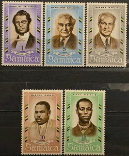 Jamaica MH Scott 297 301 National Heroes 1970 VF Set