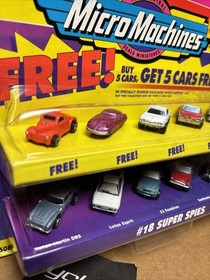 New Sealed 10 Cars Micro Machines #18 Super Spies Galoob Like Hot wheels Mattel
