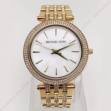 New Michael Kors MK3219 Darci MOP Dial Gold Tone Bracelet Fashion Women's Watch