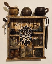 Witches Kitchen Green Man Wall Shelf For Herbs Spices Condiments