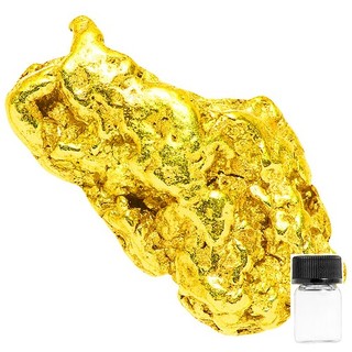 0.4978 Gram Alaska Natural Gold Nugget in Free Glass Bottle (#B81193)