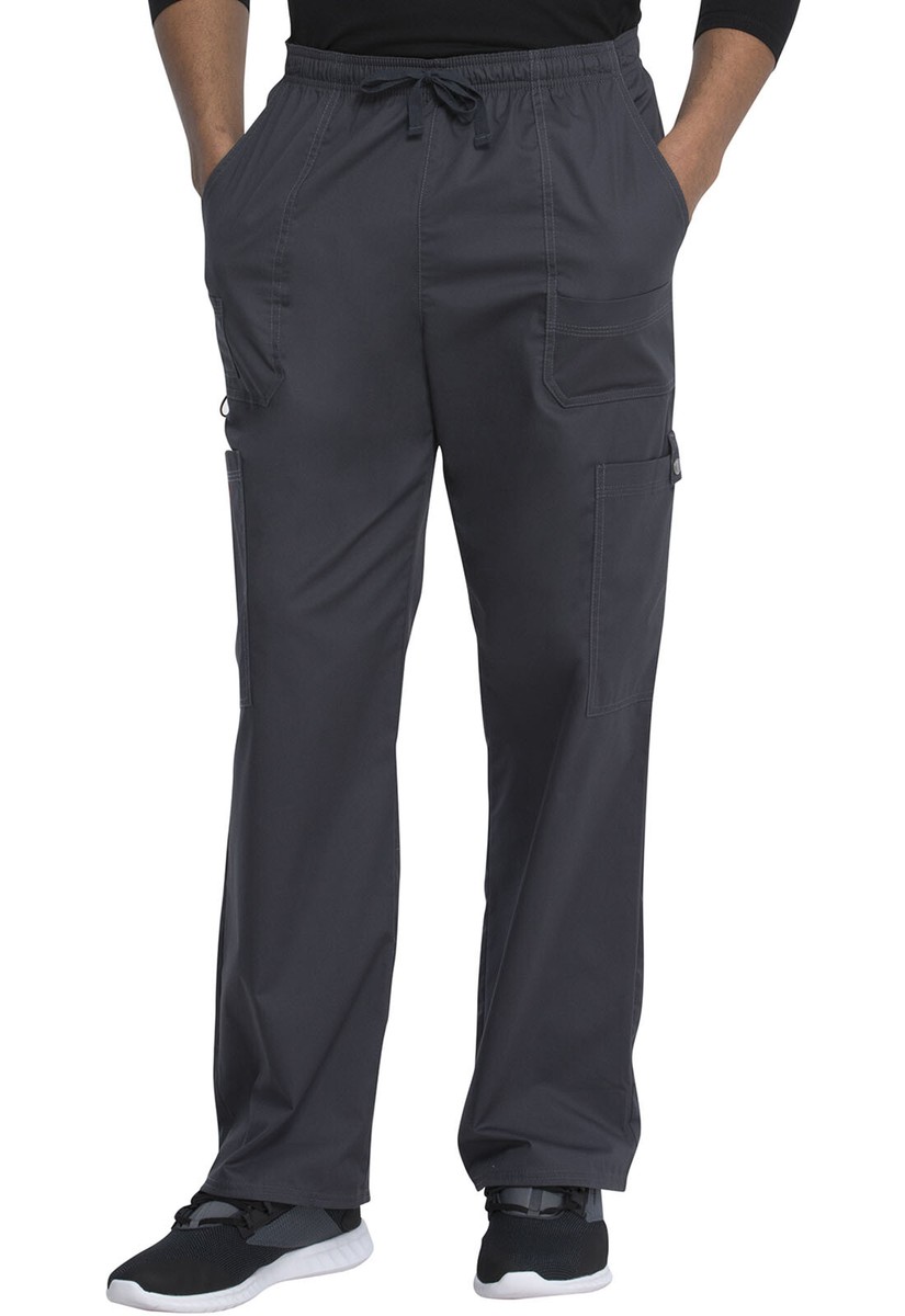 Dark Pewter Dickies Scrubs Gen Flex Mens Cargo Drawstring