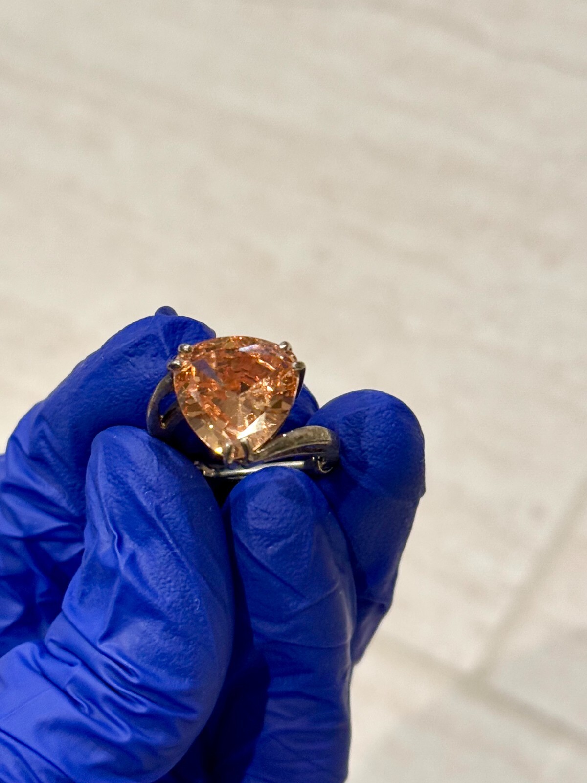 VTG Sterling Silver 925 Triangular Champagne Marc… - image 7