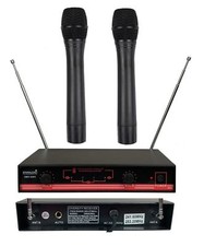 STARAUDIO Dual Channel VHF Handheld Wireless Microphone System 2CH DJ Church Mic
