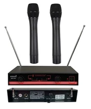 STARAUDIO Dual Channel VHF Handheld Wireless Microphone System 2CH DJ Church Mic