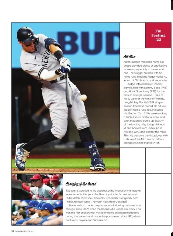 2022 MLB OFFICIAL WORLD SERIES PROGRAM HOUSTON ASTROS CHAMPIONS VS. PHILLIES - Image 4 of 4