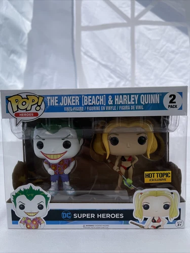 DC Funko Pop! The Joker Beach & Harley Quinn 2 Heros Pack Hot Topic
