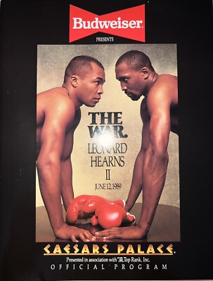 LEONARD HEARNS 2 1989 official fight program. Vintage. Near mint.