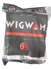 WIGWAM Men's Crew  Quarter Socks 6 Pack 