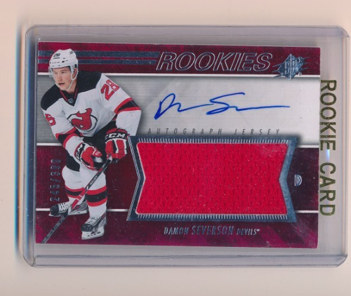 2014-15 SPX ROOKIES JERSEY AUTO DAMON SEVERSON #165 245/399