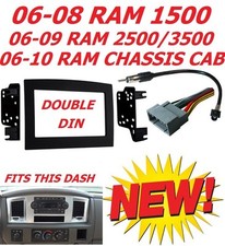 06 07 08 09 10 Dodge Ram Car Stereo Radio Double Din Installation Dash Kit Panel