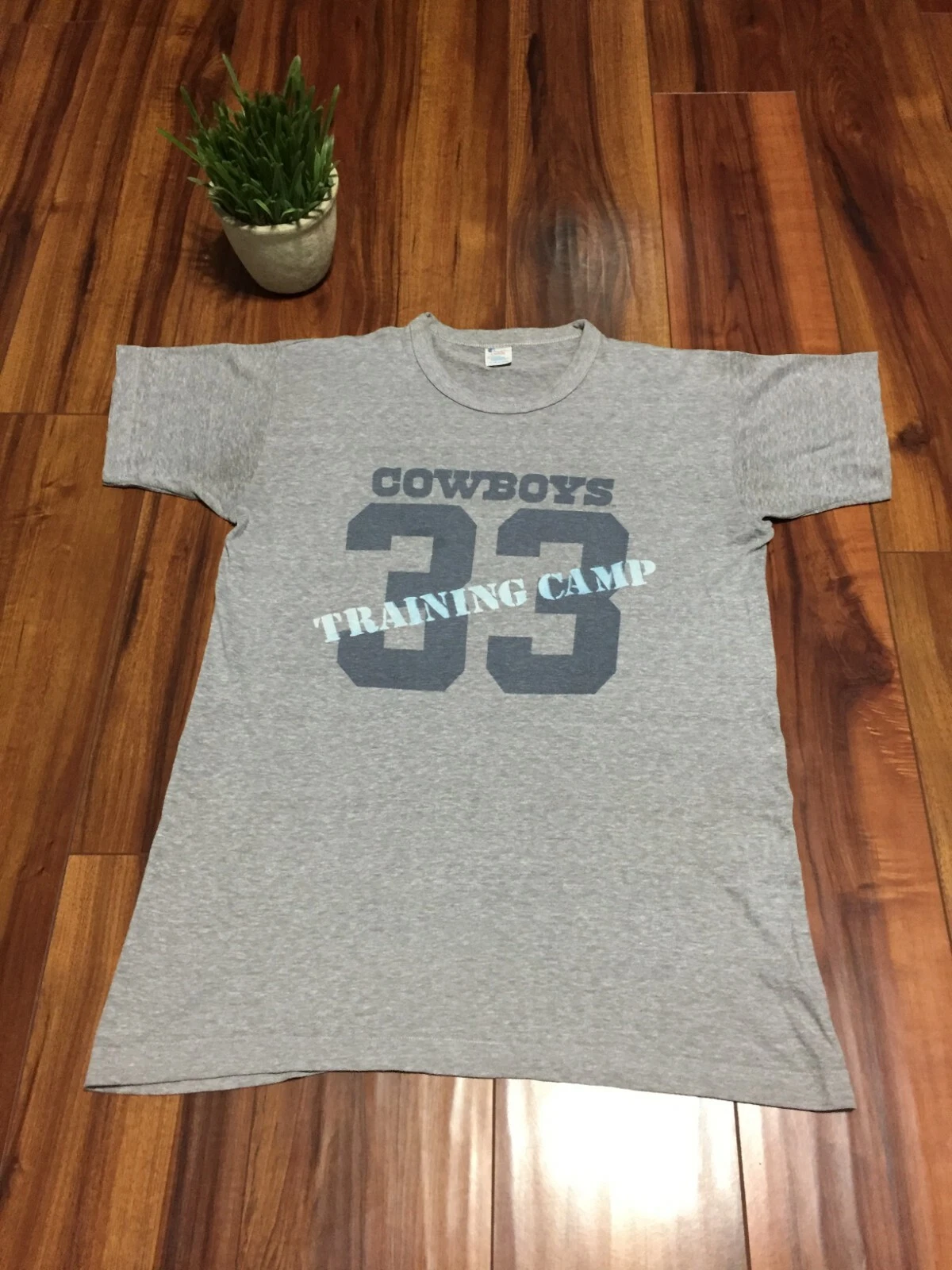 vtg 80's CHAMPION mens TONY DORSETT #33 L shirt DALLAS COWBOYS football USA MADE