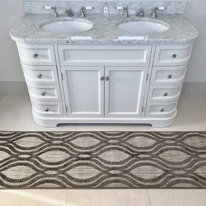 Slate Grey Taupe Plush Viscose Living Room Outdoor Washable Bathroom Runner Rug Ebay