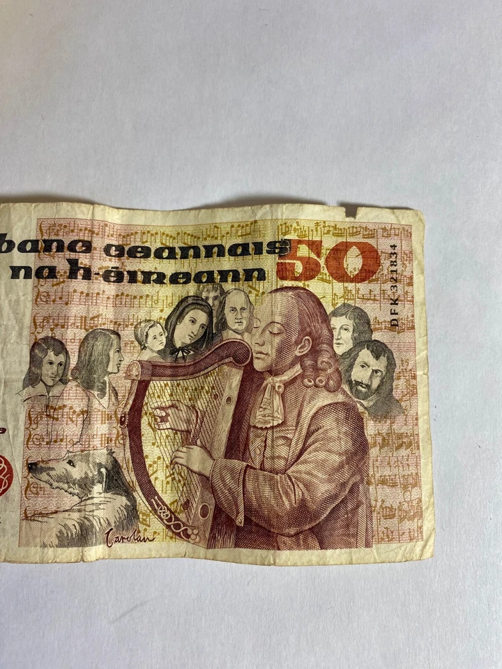 1982 Irish £50 Fifty Pound Banknote Ireland DFK321834 01-11-1982 - Image 3 of 4