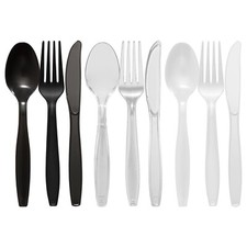 1000 PCS Disposable Plastic Cutlery - Dinner Spoons, Forks or Knives