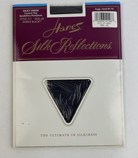 Vintage Pantyhose Hanes Silk Reflections 1 Pair Barely Black Size AB Control Top