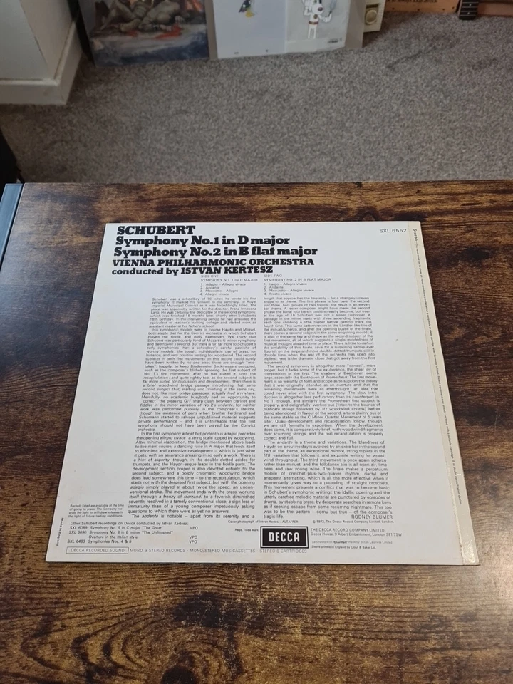 Schubert - Symphony No 1 in D Major / Symphony No 2  in B Flat Major - EX x3 - Image 2 of 4