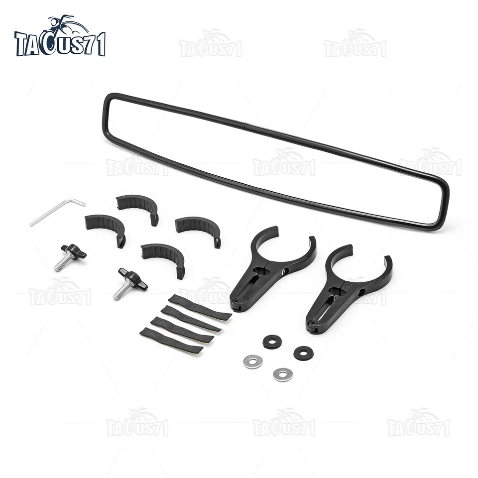 Ультрапрозрачное гоночное зеркало заднего вида шириной 15 дюймов с зажимом 1,75 дюйма для вездехода Polaris RZR - Изображение 4 из 4