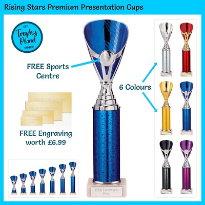 PRÄSENTATIONSPOKAL POKAL - Gold oder Silber Sportpreis Pokale, GRATIS GRAVUR