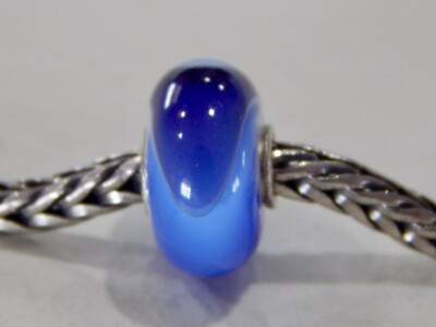 TROLLBEADS Unique Armadillo OOAK Bead VERY RARE 3 Blues & Purple (ONE BEAD) NEW!