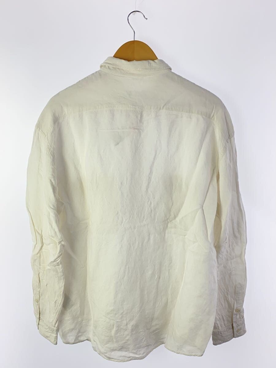 PORTER CLASSIC LONG SLEEVE SHIRT ROLL UP BAMBOO LINEN XL White 