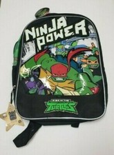 TURTLES NINJA POWER BACKPACK BOOK BAG RISE OF THE TEENAGE MUTANT NINJA NWT:B19-5